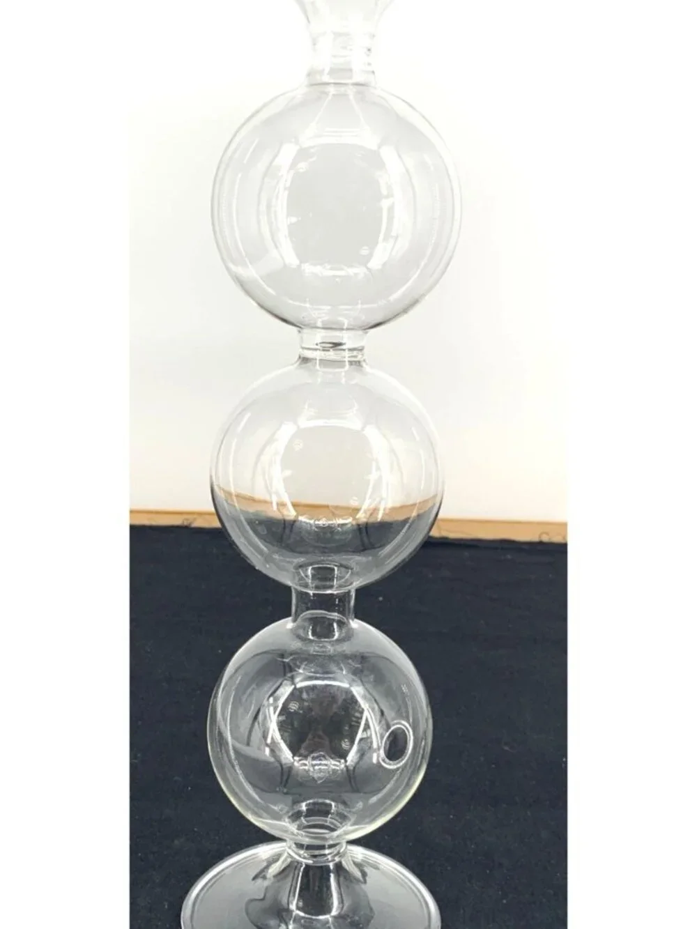 Bubble Vase Glass Stacked Bubble Bud Vase VTG MCM Propagation 13.5